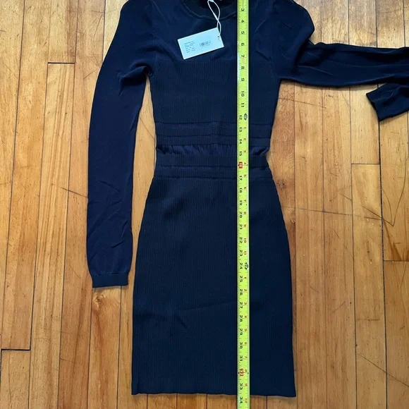 NWT Ramy Brook Corrine Bodycon Mini Dress Navy Blue Mesh Women’s XS - Picture 6 of 9